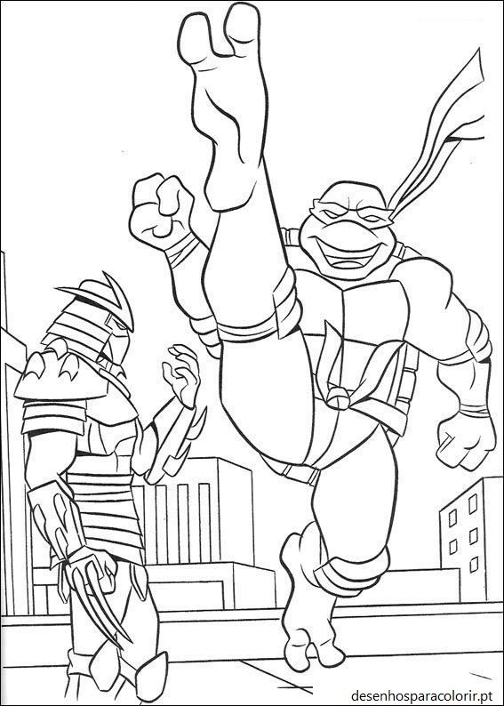 Tartarugas Ninja para imprimir e colorir 04